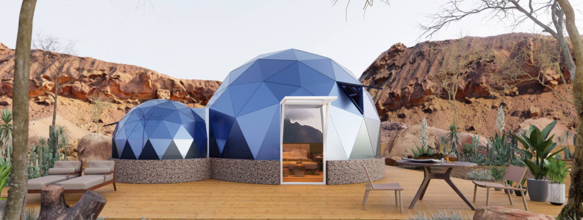 解放区球形智能光伏玻璃星空房